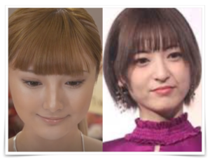 安斉かれんと神田沙也加の似ている画像