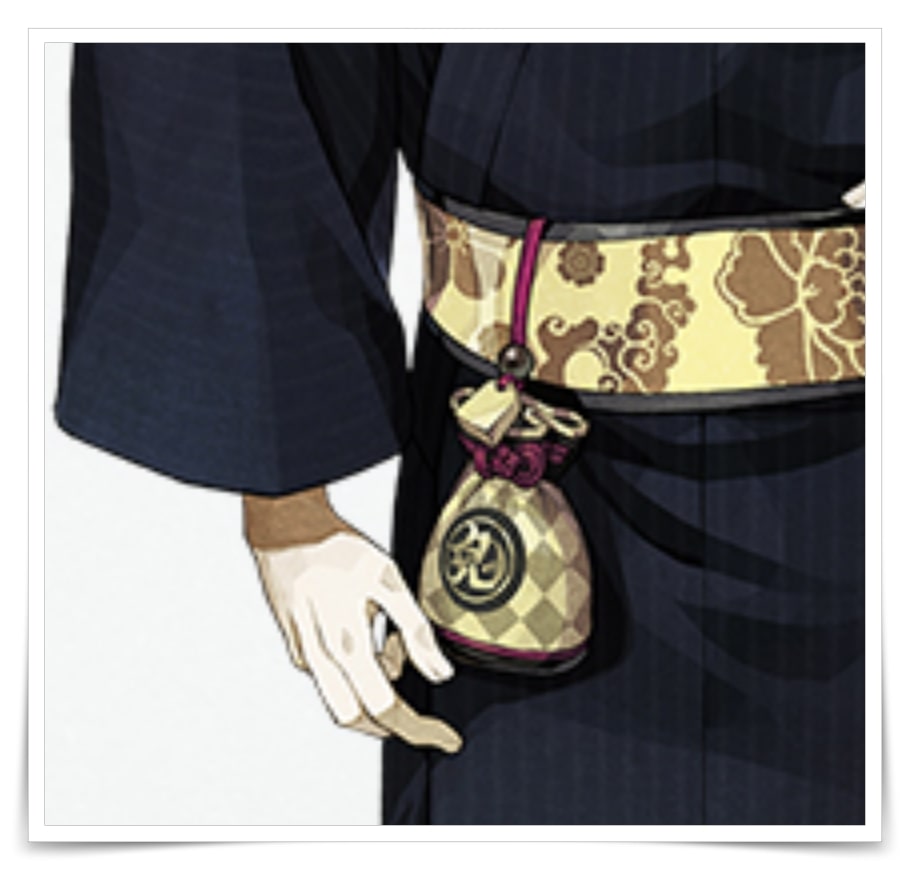 鬼丸さん、軽装、画像、巾着、中身、柄